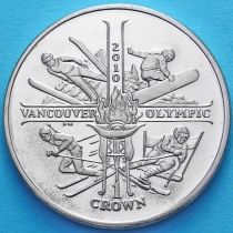 Остров Мэн 1 крона 2009 год. Олимпиада в Ванкувере #2