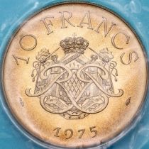 Монако 10 франков 1975 год. BU