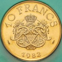 Монако 10 франков 1982 год. BU 