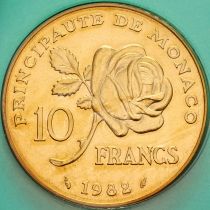 Монако 10 франков 1982 год. Грейс Келли. BU 
