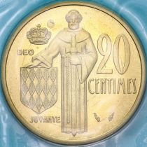 Монако 20 сантим 1975 год. BU