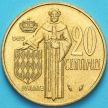 Монета Монако 20 сантим 1982 год.
