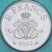 Монета Монако 2 франка 1982 год. BU