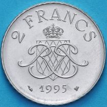 Монако 2 франка 1995 год. BU