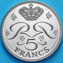 Монако 5 франков 1995 год. Принц Ренье. BU