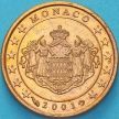 Монета Монако 1 евроцент 2001 год