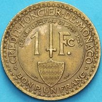 Монако 1 франк 1924 год. Геракл с луком. №2