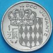 Монета Монако 1/2 франка 1976 год. Ренье III.
