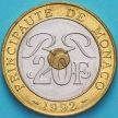 Монета Монако 20 франков 1992 год. Княжеский дворец в Монако.