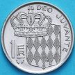Монета Монако 1 франк 1974 год.