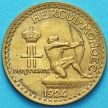 Монета Монако 1 франк 1924 год. Геракл с луком. №3