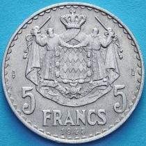 Монако 5 франков 1945 год.