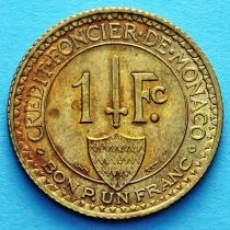 Монако 1 франк 1926 год. Геракл с луком. UNC. №2