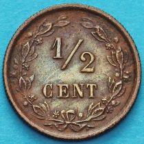 Нидерланды 1/2 цента 1885 год.