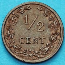 Нидерланды 1/2 цента 1906 год.
