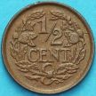 Монета Нидерланды 1/2 цента 1937 год.