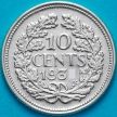 Монета Нидерланды 10 центов 1934 год. Серебро