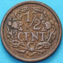 Нидерланды 1/2 цента 1921 год.