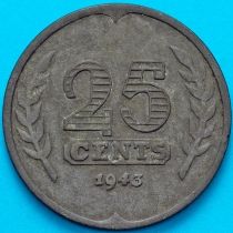 Нидерланды 25 центов 1943 год.