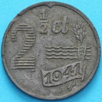 Нидерланды 2 1/2 цента 1941 год. Цинк. VF