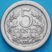 Монета Нидерланды 5 центов 1909 год.