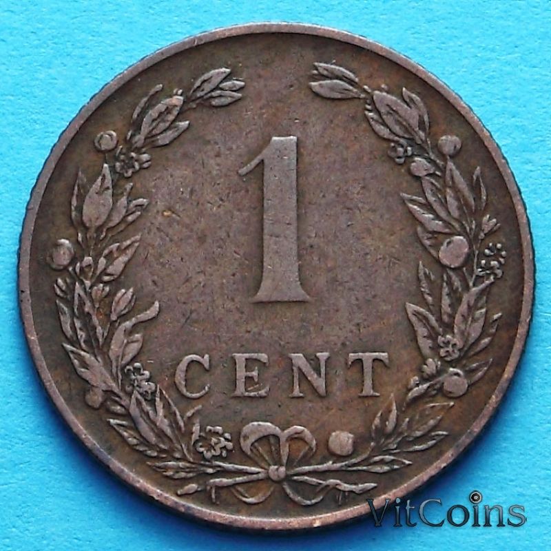 Монета Нидерланды 1 цент 1905 год.