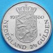 Монета Нидерландов 2 1/2 гульдена 1980 год. Коронация Беатрис.
