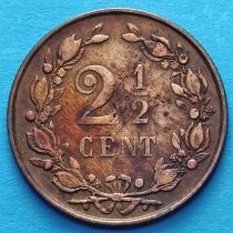 Нидерланды 2 1/2 цента 1890 год.