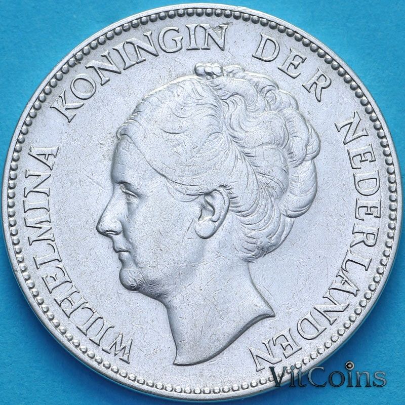 Монета Нидерланды 1 гульден 1929 год.