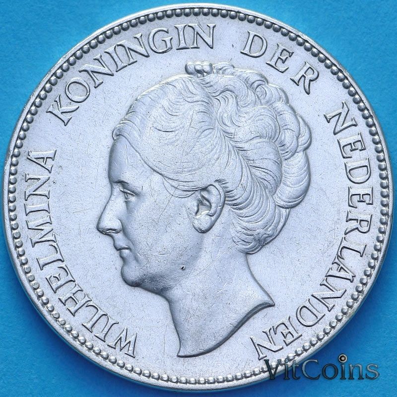 Монета Нидерланды 1 гульден 1931 год. №2