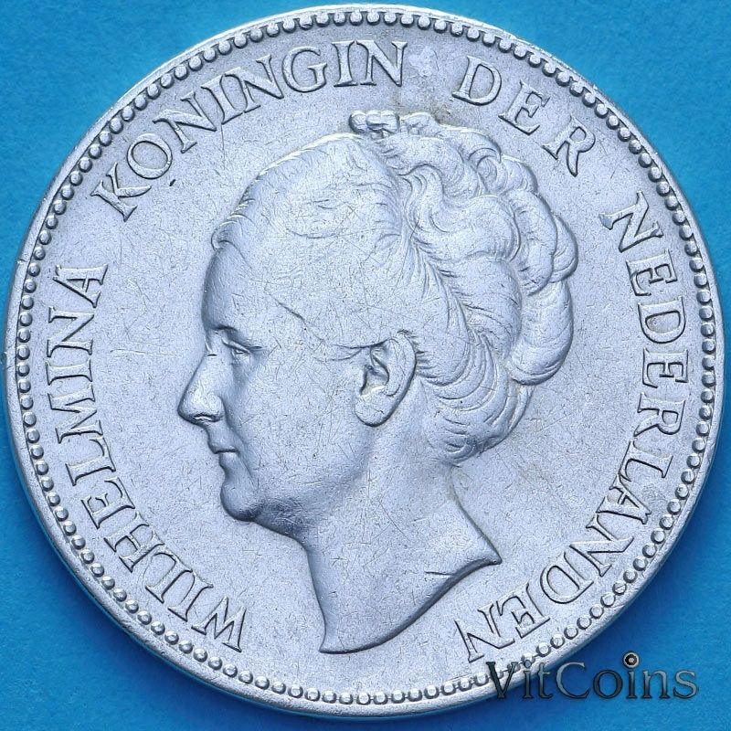 Монета Нидерланды 1 гульден 1931 год. №3