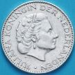 Монета Нидерланды 1 гульден 1956 год. Серебро.