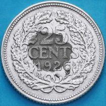 Нидерланды 25 центов 1926 год. Серебро
