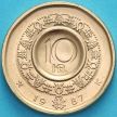 Монета Норвегия 10 крон 1987 год. Король Олав V