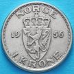Монета Норвегии 1 крона 1956 год.