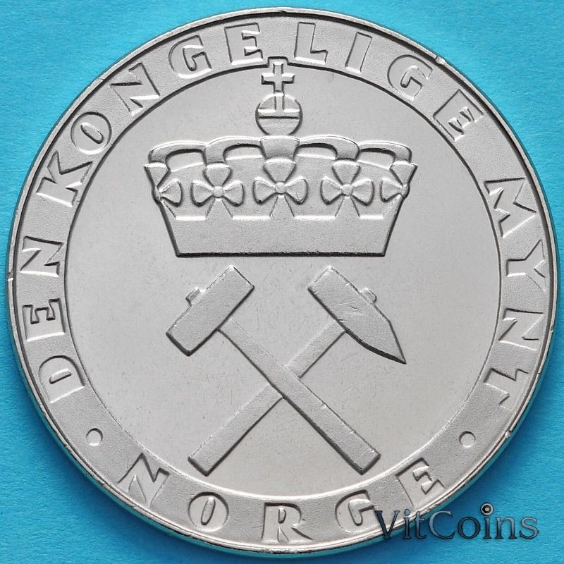 Монета Норвегии 5 крон 1986 год. Монетному Двору 300 лет Монета Норвегии 5 крон 1986 год. Монетному Двору 300 лет