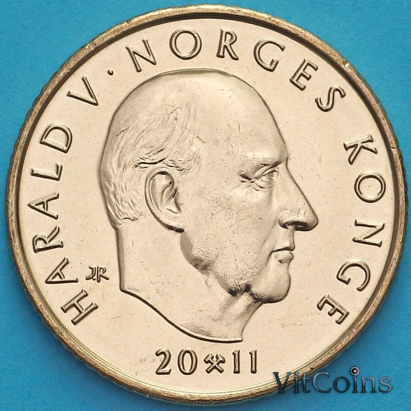 Монета Норвегия 10 крон 2011 год.. Университет в Осло