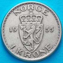 Норвегия 1 крона 1955 год.