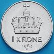 Монета Норвегия 1 крона 1983 год.