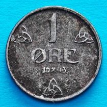 Норвегия 1 эре 1943 год.