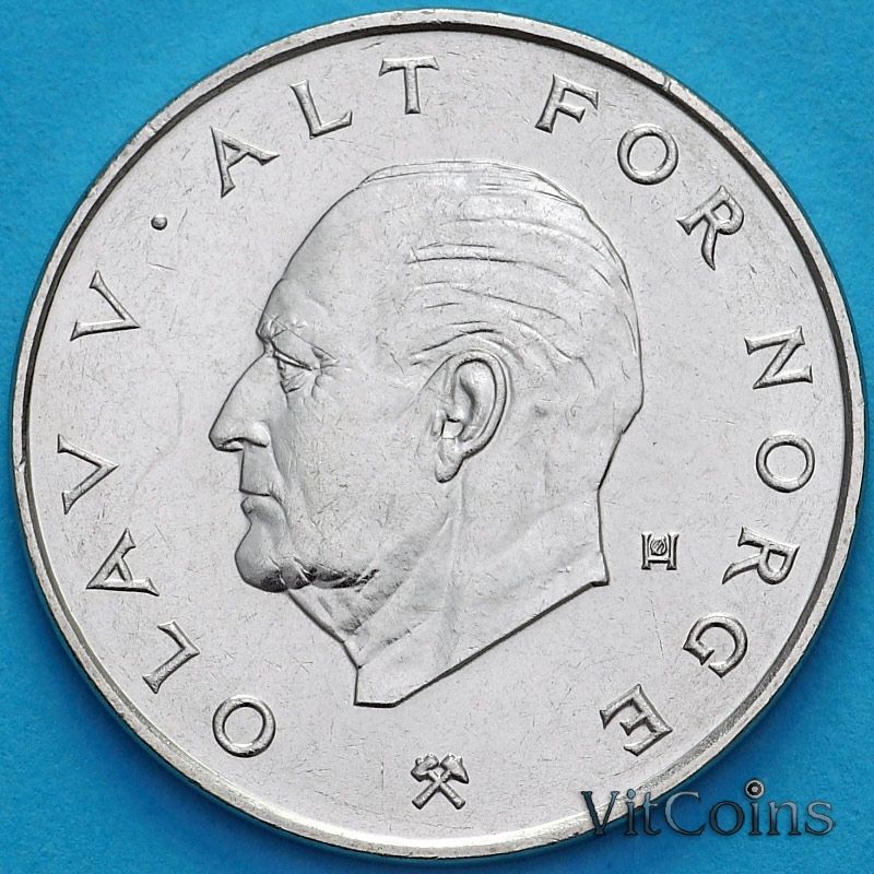 Монета Норвегия 1 крона 1982 год.