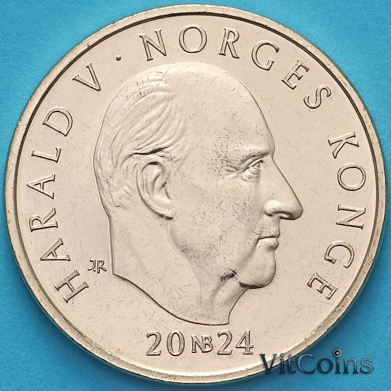 Монета Норвегия 20 крон 2024 год. Земский закон Ландслов