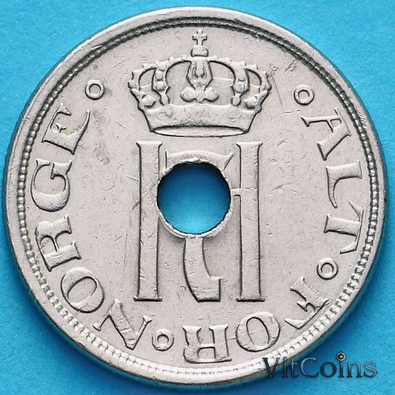 Монета Норвегия 25 эре 1923 год. №2