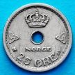 Монета Норвегия 25 эре 1929 год.