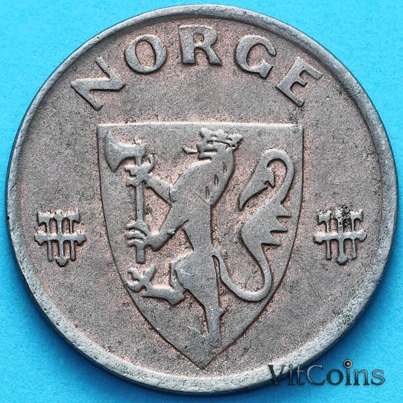 Монета Норвегия 2 эре 1944 год.