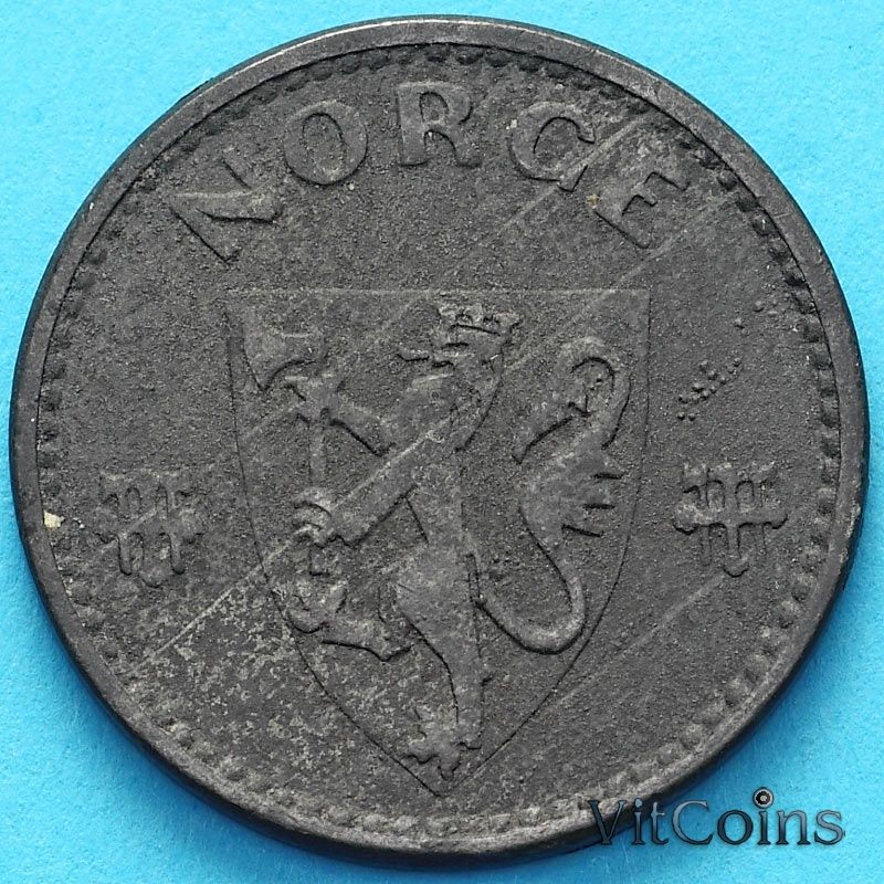 Монета Норвегия 50 эре 1941 год. Норвегия 50 эре 1941