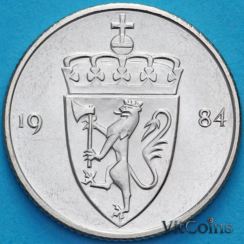 Монета Норвегия 50 эре 1984 год. Монета Норвегия 50 эре 1984 год.