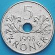 Монета Норвегия 5 крон 1998 год.