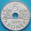 Монета Норвегия 5 крон 1999 год.