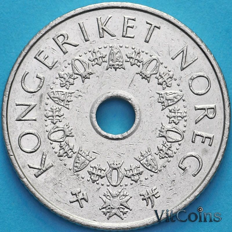 Монета Норвегия 5 крон 1998 год.